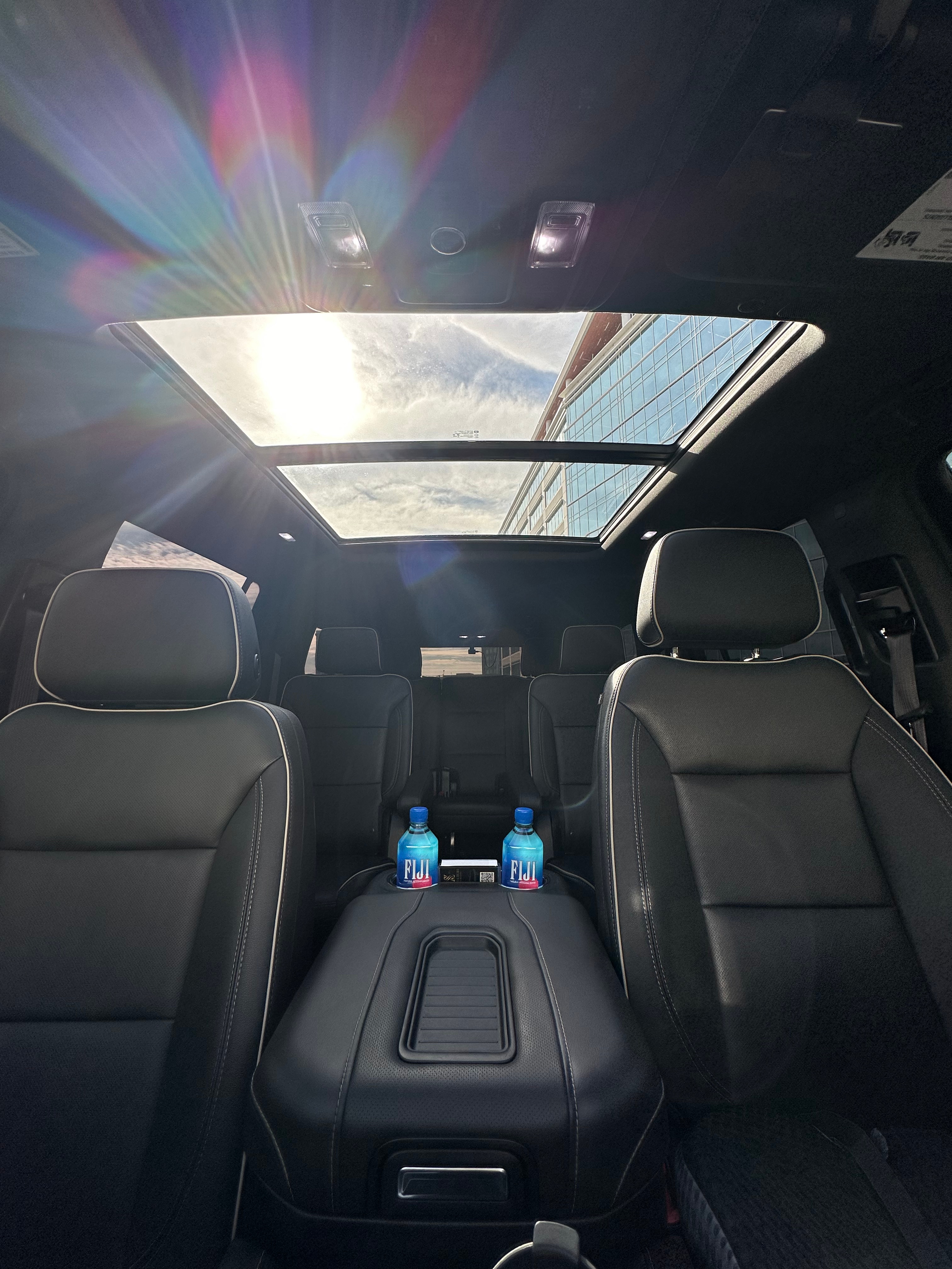 Greater Life Limo panoramic glass ceiling interior