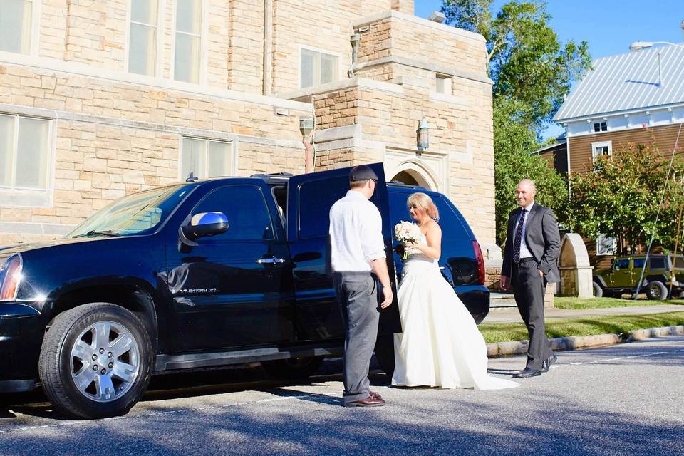 Greater Life Limo luxury black SUV wedding transportation Charlotte NC